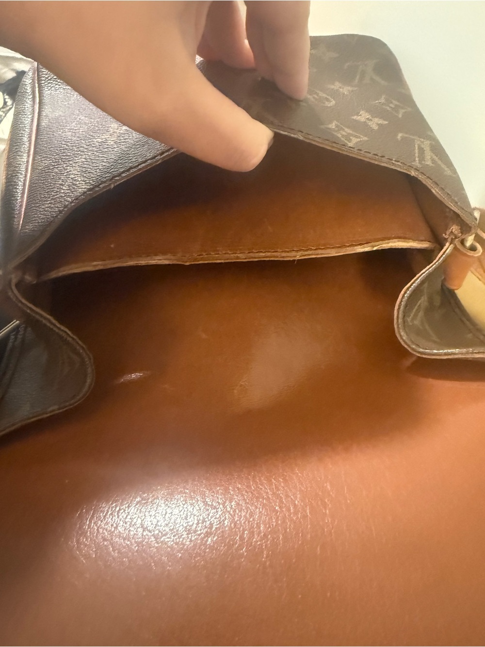 Louis Vuitton Monogram Leather Strap Crossbody - Brown & Tan - Picture 4 of 7